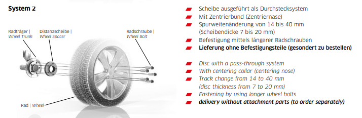 Pair of SMART CITY-COUPE 30mm Wheel Spacers System 2